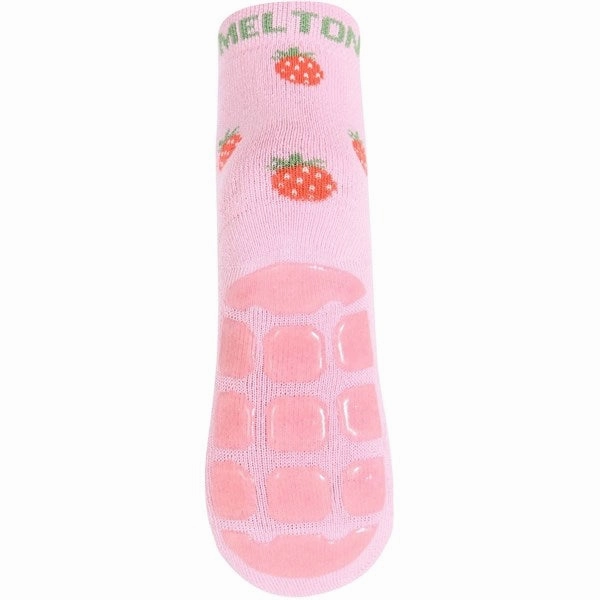 Melton Strawberry Anti-Slip Socks Pink Nectar Dont Miss Out! Big Hot Sale