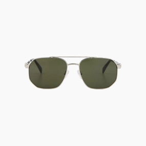 Special Deals Online Men'S Alexander Mcqueen Silver Green Sunglasses