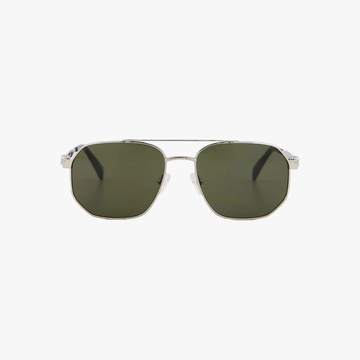 Special Deals Online Men'S Alexander Mcqueen Silver Green Sunglasses