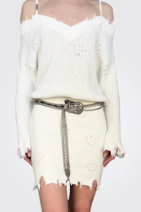 Grab It Before Gone Metal Belt - Argento