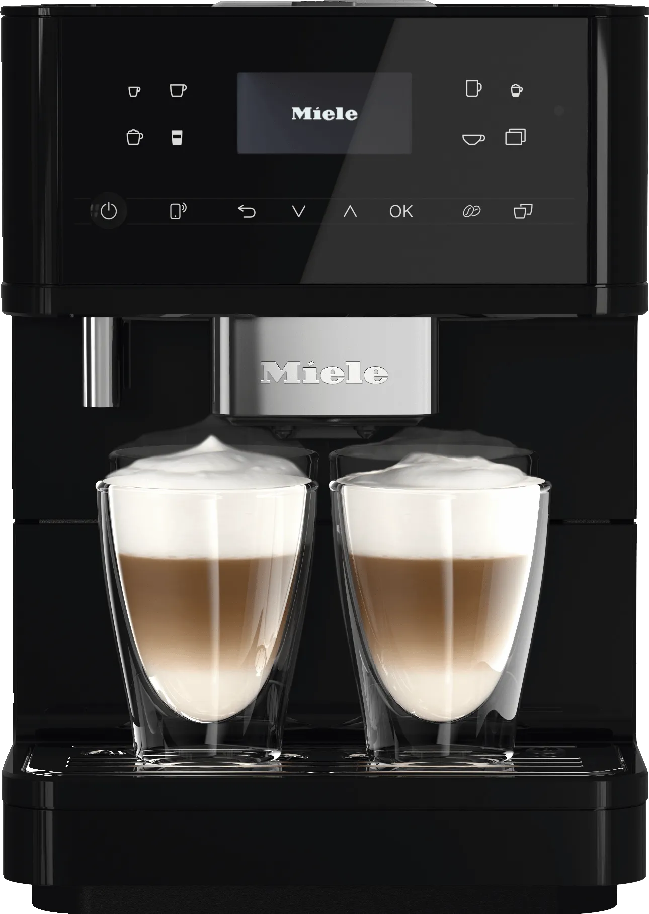 Miele CM6160 MILK PERFECTION BLACK   Countertop Coffee Machine With Wifi Conn@Ct And A Wide Selection Of Specialty Coffees For Maximum Freedom.