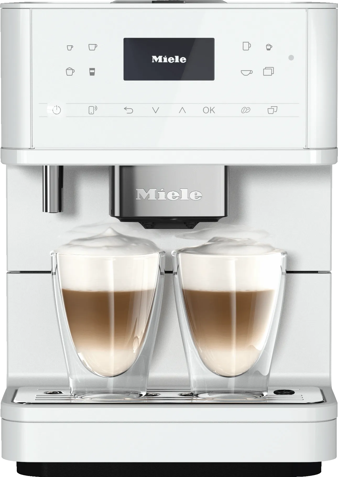 Miele CM6160 MILK PERFECTION WHITE  Countertop Coffee Machine With Wifi Conn@Ct And A Wide Selection Of Specialty Coffees For Maximum Freedom.