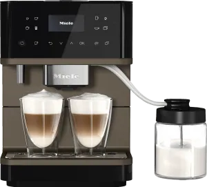 Miele CM6360 MILK PERFECTION BLACK AND BRONZE   Countertop Coffee Machine With Wifi Conn@Ct, High-Quality Milk Container, And Many Specialty Coffees.