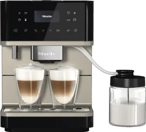 Miele CM6360 MILK PERFECTION BLACK  Countertop Coffee Machine With Wifi Conn@Ct, High-Quality Milk Container, And Many Specialty Coffees.
