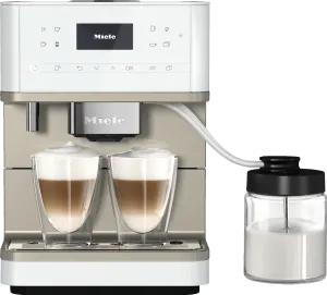 Miele CM6360 MILK PERFECTION WHITE   Countertop Coffee Machine With Wifi Conn@Ct, High-Quality Milk Container, And Many Specialty Coffees.