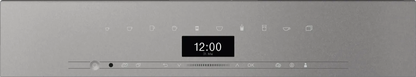 Miele CVA7440 GREY  Built-In Coffee Machine In A Perfectly Combinable Design With Patented Cupsensor For Perfect Coffee.