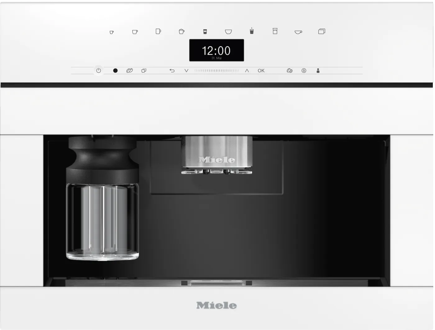 Miele CVA7440 WHITE   Built-In Coffee Machine In A Perfectly Combinable Design With Patented Cupsensor For Perfect Coffee.