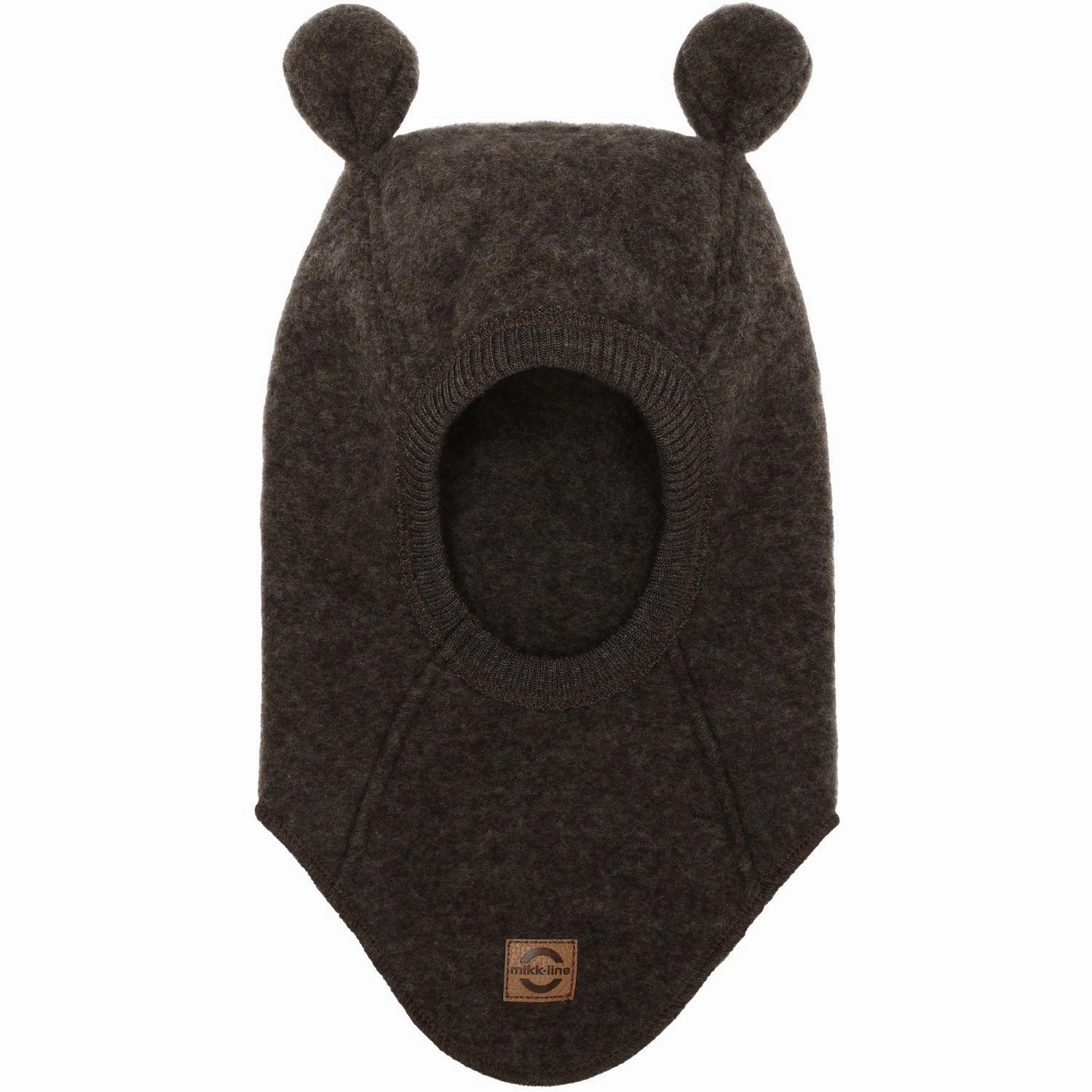 Mikk-Line Dark Brown Melange Wool Balaclava With Ears Trending Savings Now