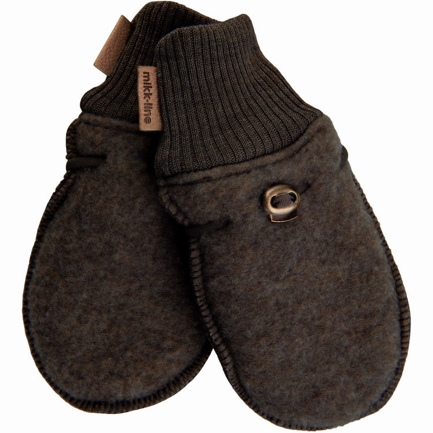 Mikk-Line Dark Brown Melange Wool Mittens Online Exclusive Steal Dont Miss Hot Deals