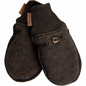 Mikk-Line Dark Brown Melange Wool Mittens Online Exclusive Steal Dont Miss Hot Deals