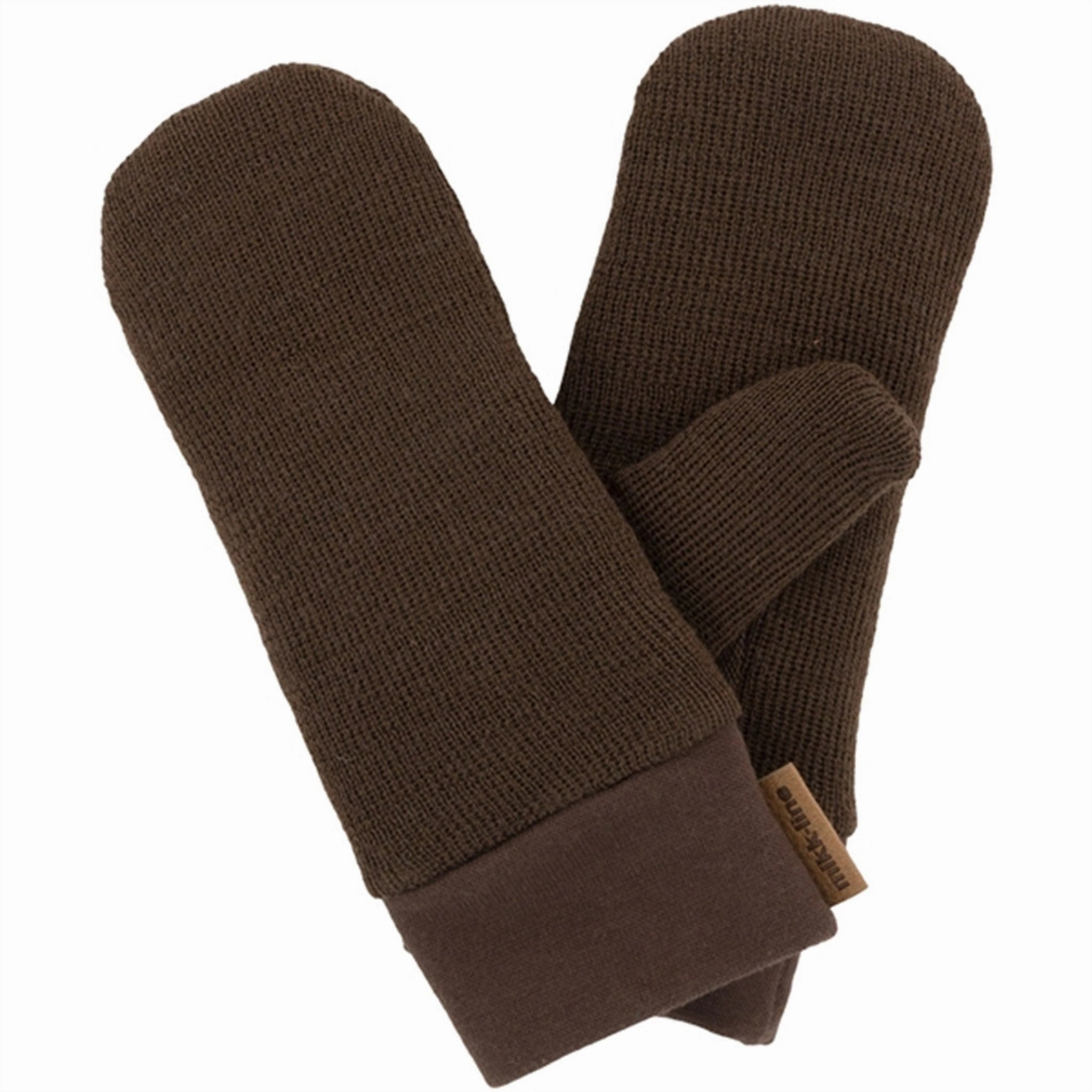 Trending Hot Deal Mikk-Line Knitted Mittens Slate Black