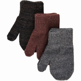 Limited Time Discount Clearance Blowout Mikk-Line Magic Mittens 3-Pack Dark Mink-Black-Antrazite
