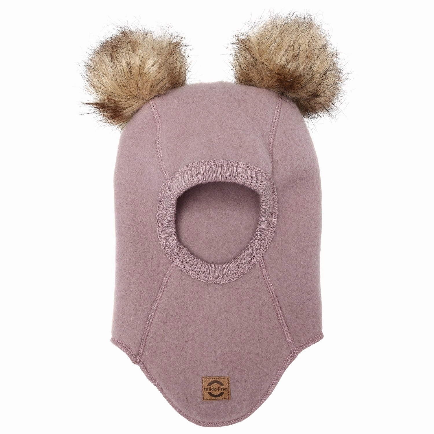 Mikk-Line Twilight Mauve Wool Balaclava With Pom Pom Perfect Gift Sale Instant Hot Deal