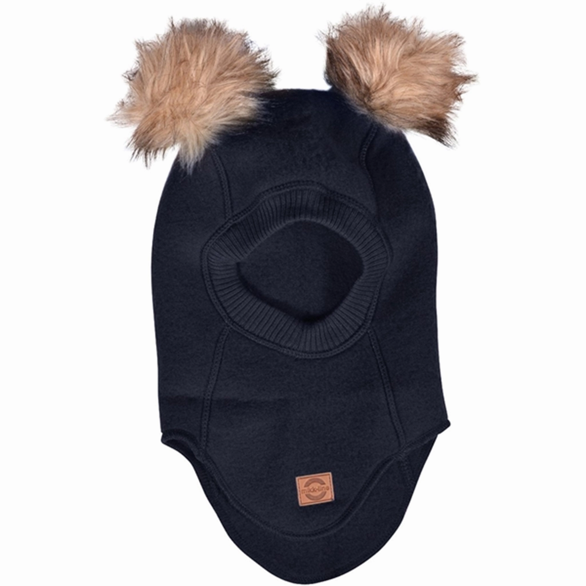 Deal Frenzy Today Mikk-Line Wool Balaclava With Pom Pom Blue Nights