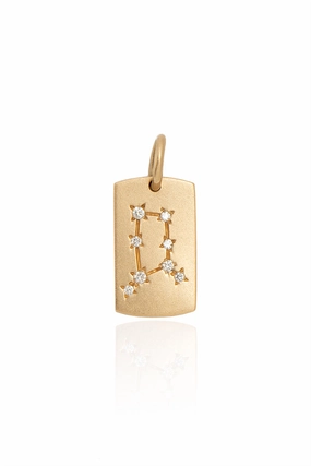 Mini Diamond Constellation Id Tag In Yellow Gold Special Surprise Sale Clearance Steal Today