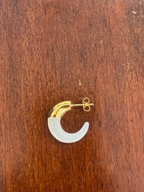 Today Only Special Mini Moon Gold Opal Cuff Earrings