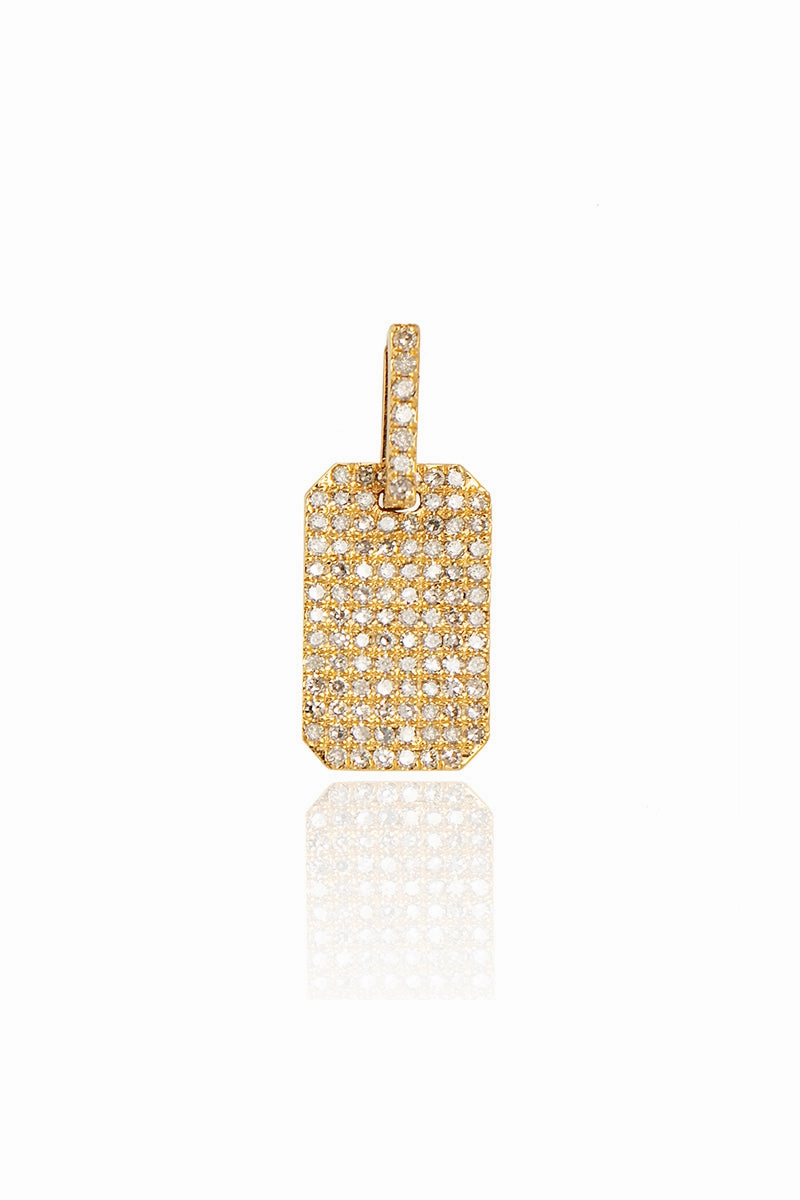 Mini Pav Diamond Id Tag Trending Savings Now Clearance Steal Today