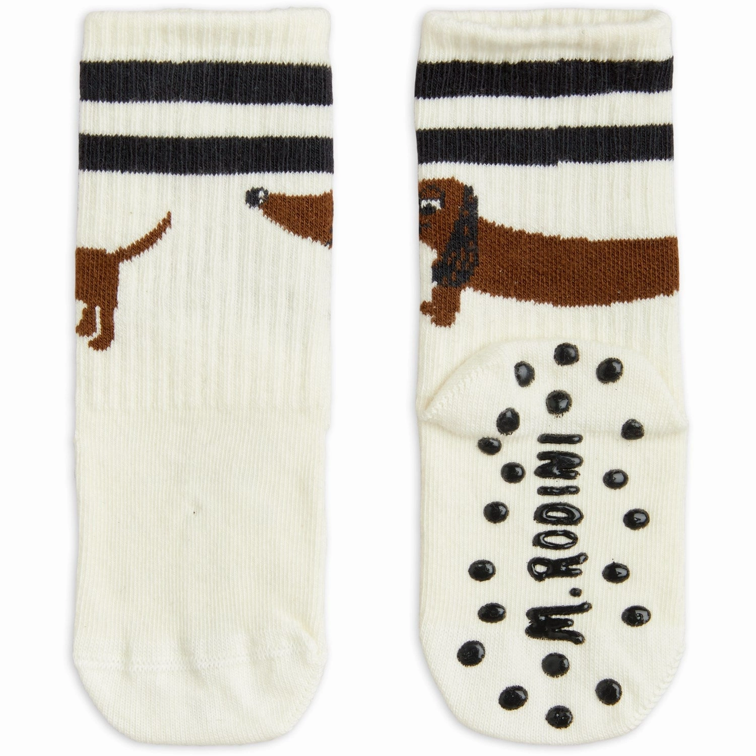 Mini Rodini Offwhite Dog Anti-Slip Socks Hot Offer Frenzy Special Offer Inside