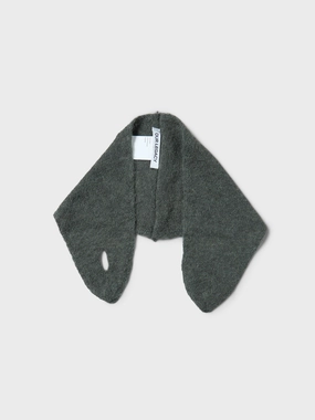 Flash Discount Today Miniature Scarf In Moss Green Fuzzy Alpaca