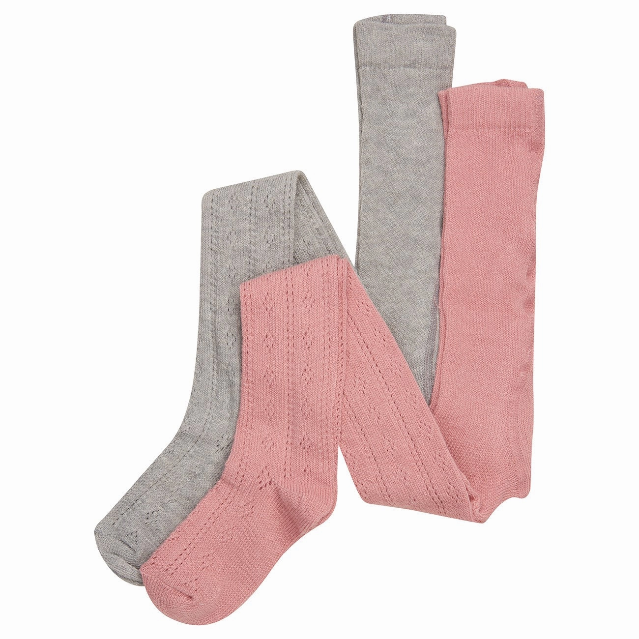 Minymo Light Grey Melange Tights Pointelle 2-Pack Gift Sale Event Todays Trending Deals