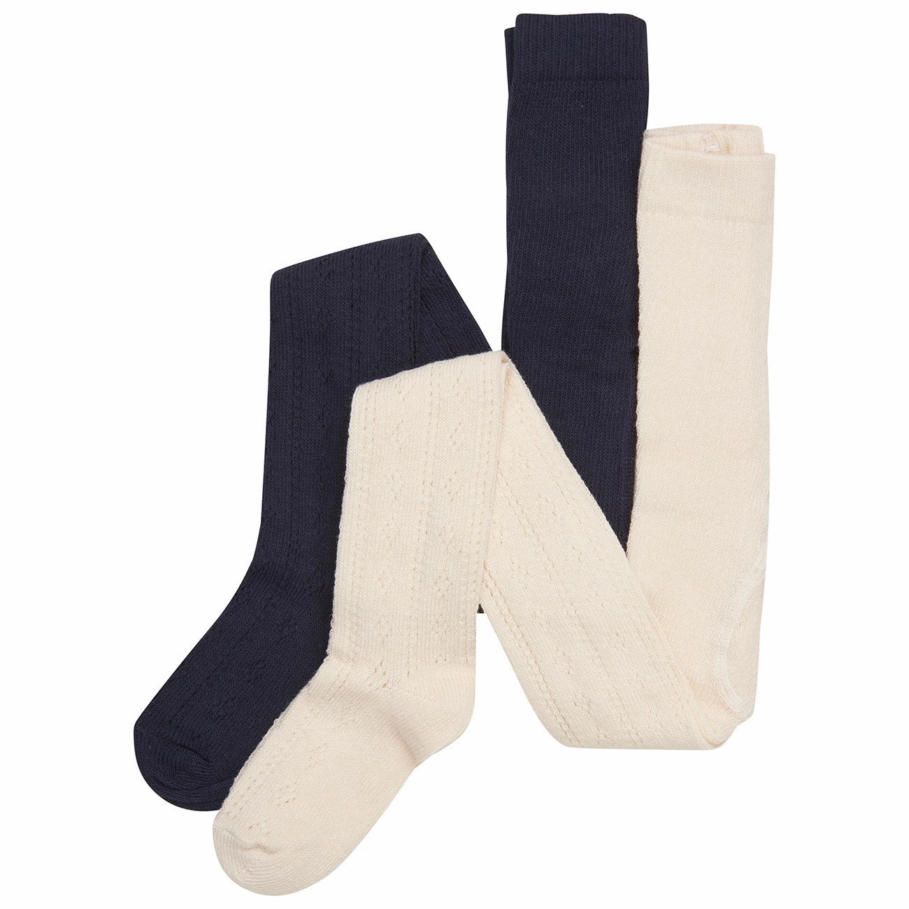 Save Big Today Limited Time Discount Minymo Offwhite Pointelle 2-Pack Tights