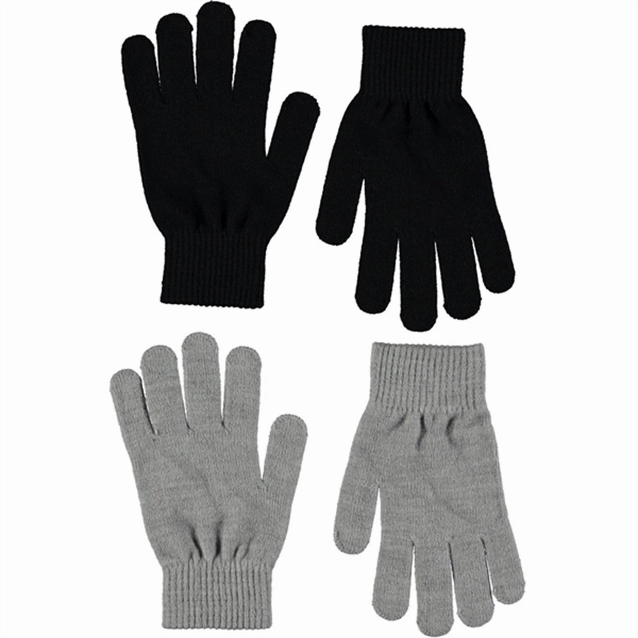 Daily Clearance Deal Molo Grey Melange Kiddy 2-Pack Gloves
