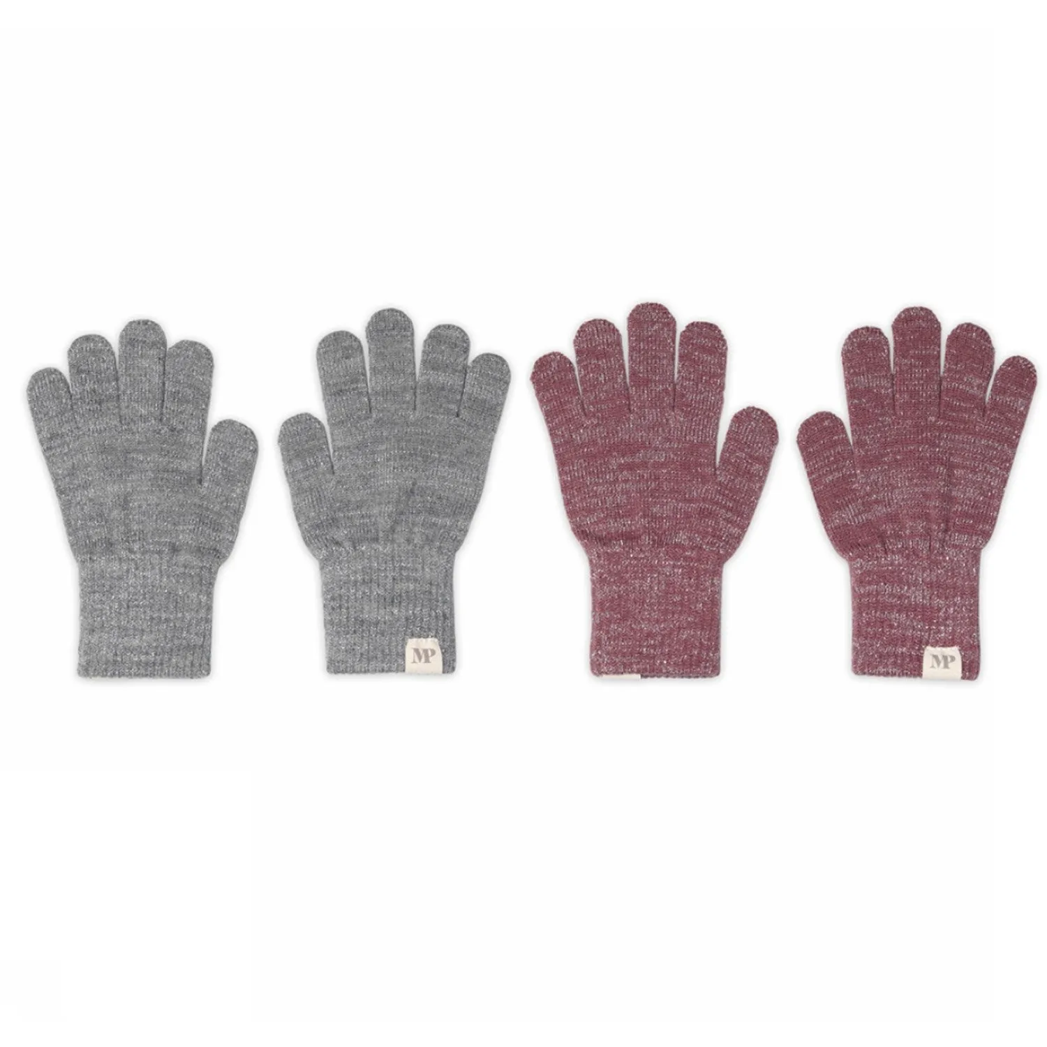 Shop Smart & Save Mega Discount Today Mp Danmark Mix Light Grey Mel Grape Shake Comfy Glitter Gloves 2-Pack