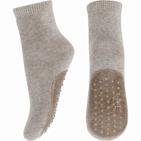 Mp 7953 Cotton Anti-Slip Socks 489 Light Brown Melange Last Chance Steal