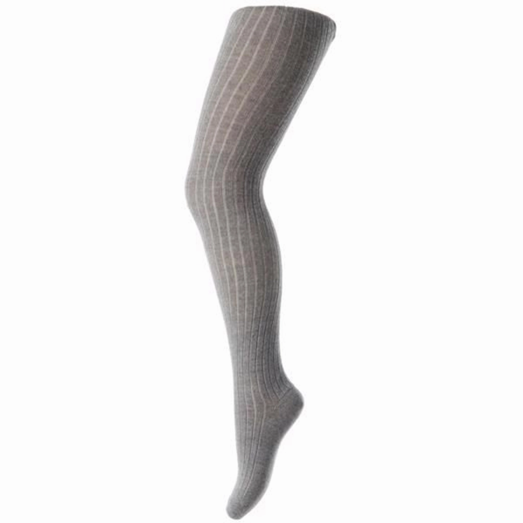 Limited Time Offer! Mp Cotton Rib Tights Grey Melange
