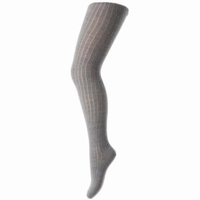 Limited Time Offer! Mp Cotton Rib Tights Grey Melange