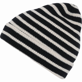 Mp Danmark 97529 Bergen Wool Striped Beanie Dark Denim Melange Hot Sale Alert