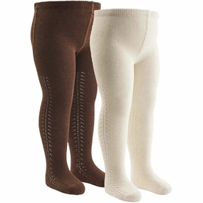 Todays Special Picks Dont Miss Big Savings Msli Bark/ Balsam Cream Lace Tights 2-Pack