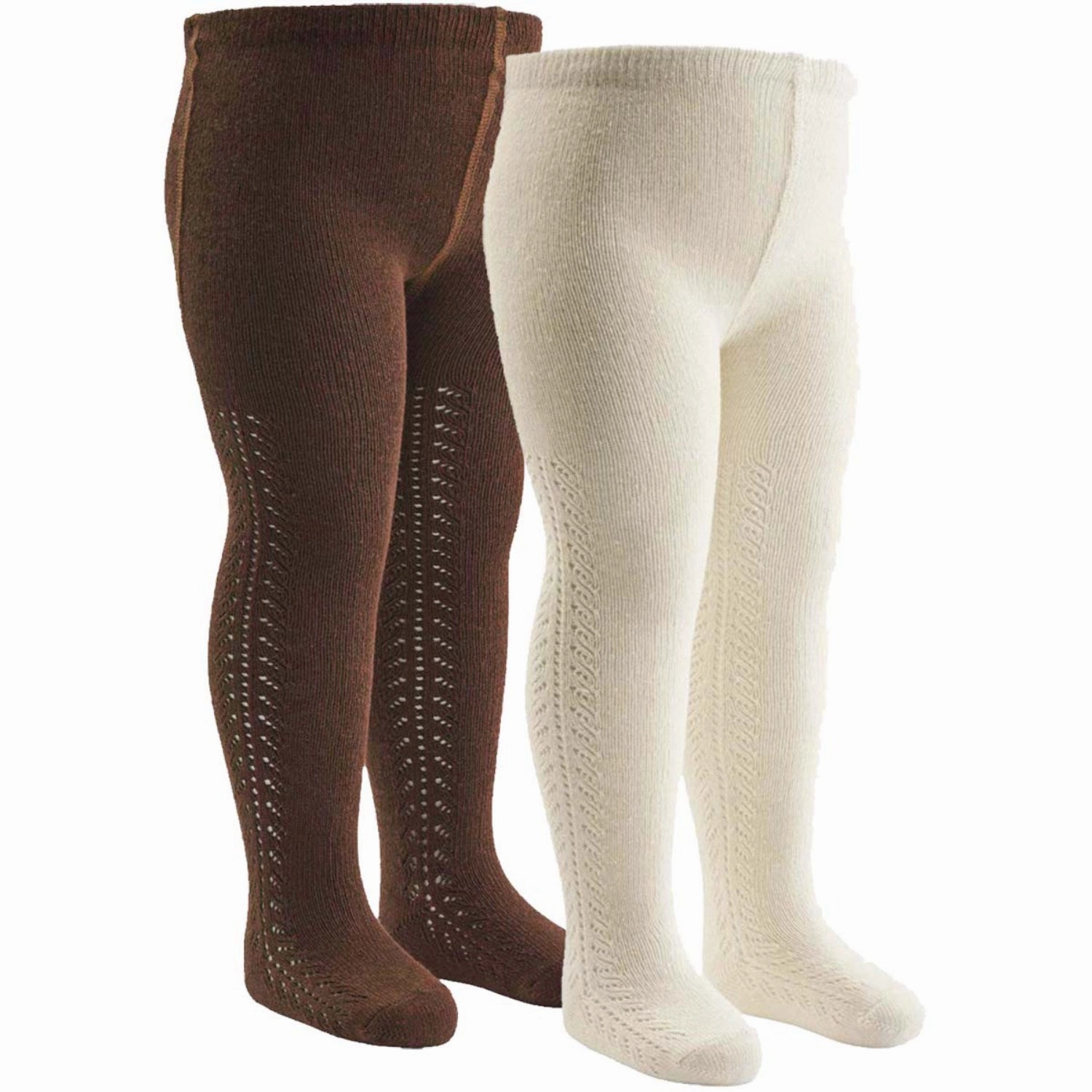Todays Special Picks Dont Miss Big Savings Msli Bark/ Balsam Cream Lace Tights 2-Pack