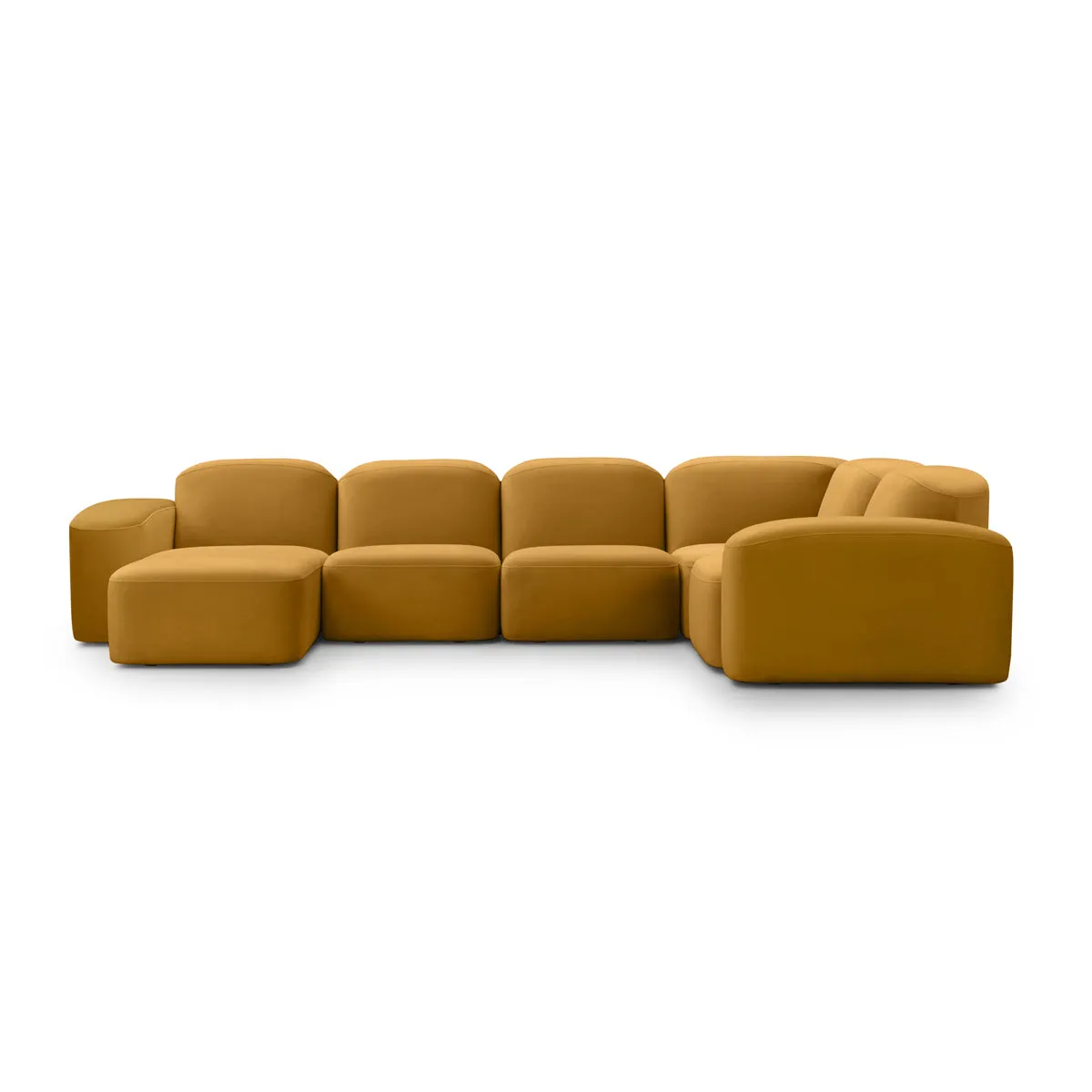 Muse 5 Piece LAF Modular Chaise Sofa (Malibu Almond)