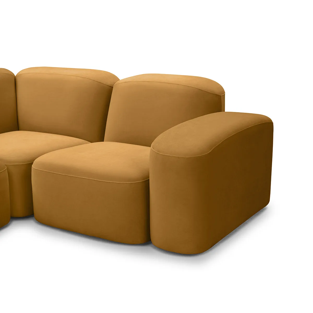 Muse 5 Piece LAF Modular Chaise Sofa (Malibu Almond)