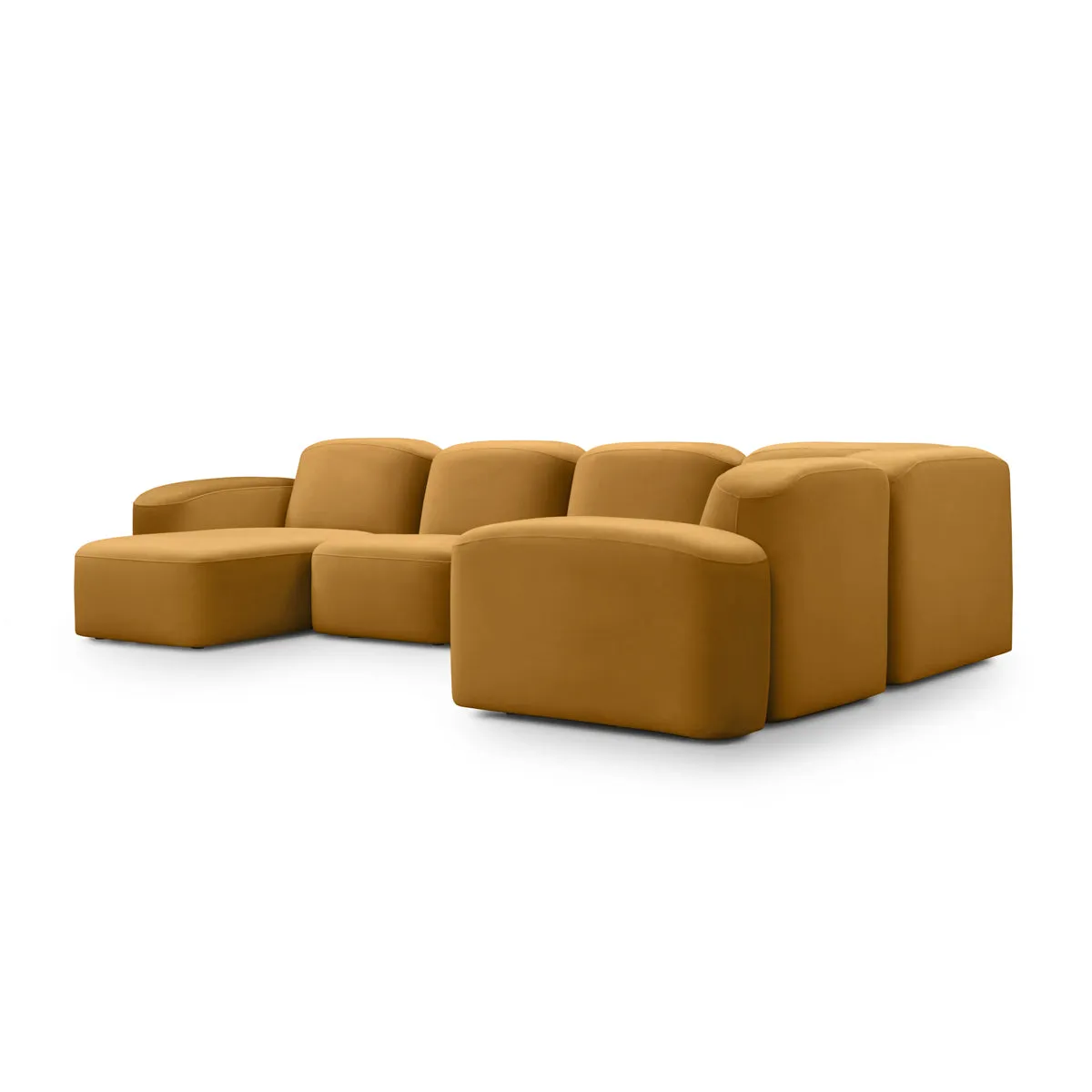 Muse 5 Piece LAF Modular Chaise Sofa (Malibu Almond)