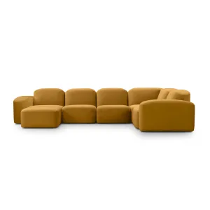 Muse 5 Piece LAF Modular Chaise Sofa (Malibu Almond)