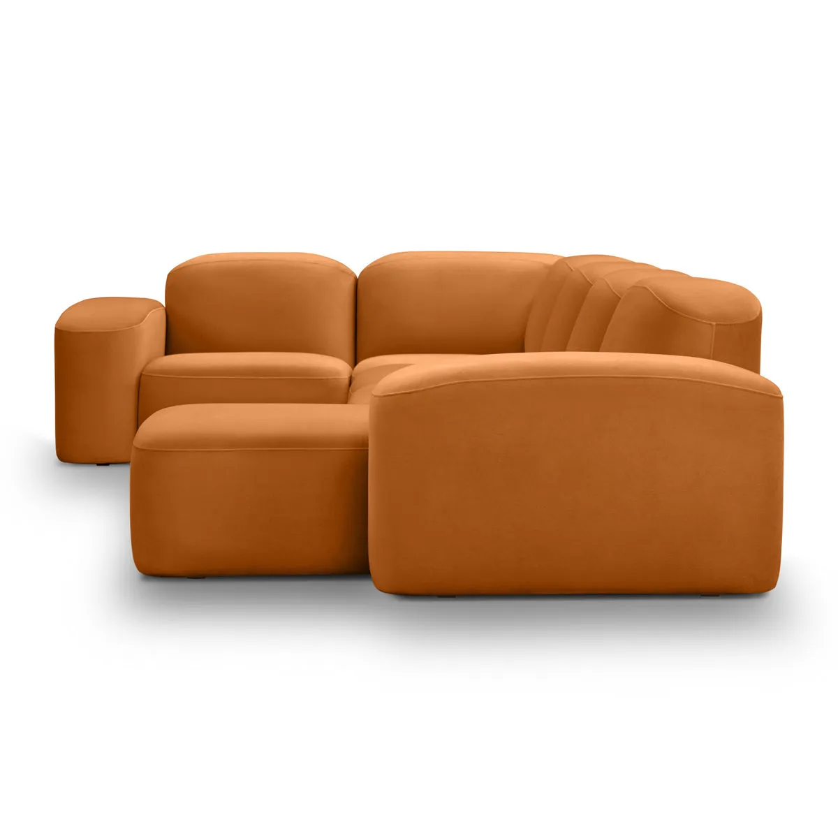 Muse 5 Piece RAF Modular Chaise Sofa (Malibu Caramel)