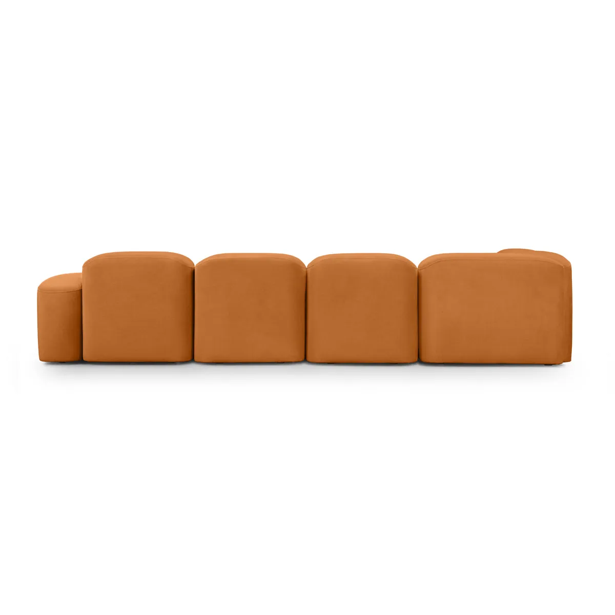Muse 5 Piece RAF Modular Chaise Sofa (Malibu Caramel)