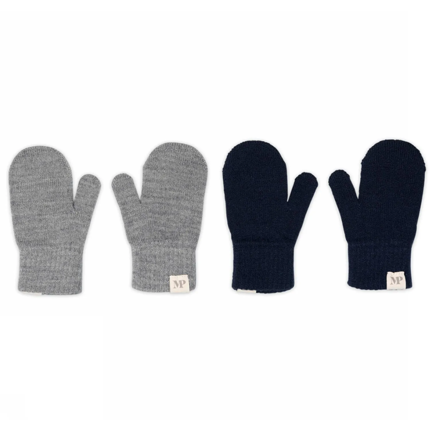 Mp Danmark Mix Light Grey Mel Blue Comfy Mittens 2-Pack Limited Stock Offer Big Savings Event