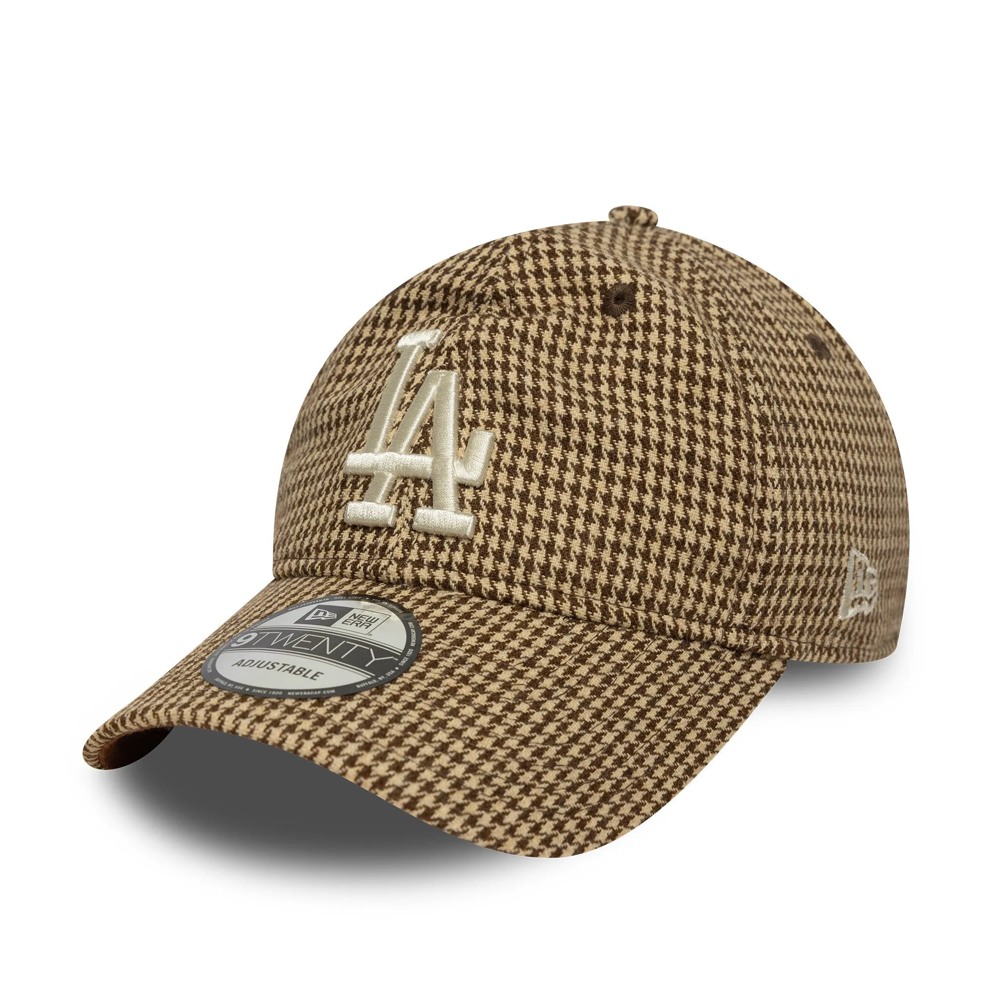 Todays Special Picks Big Savings Alert Los Angeles Dodgers Mlb Houndstooth Brown / New Era 9Twenty Adjustable