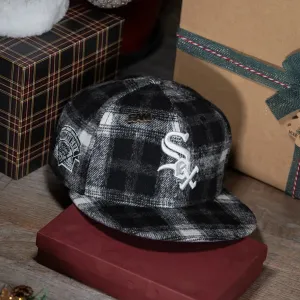 New Era 59Fifty Mlb Chicago White Sox Comiskey Park Plaid Black / Grey Uv Fitted Cap Special Occasion Discount