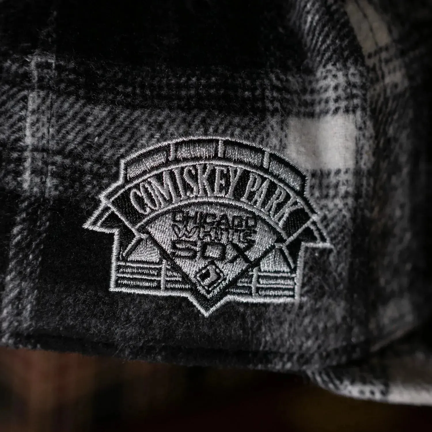 Special Online Offer New Era 59Fifty Mlb Chicago White Sox Comiskey Park Plaid Black / Grey Uv Fitted Cap