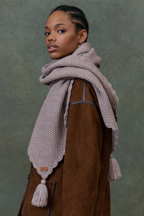 Louise Misha Pompom Scarf In String Shop Todays Picks Big Savings Today