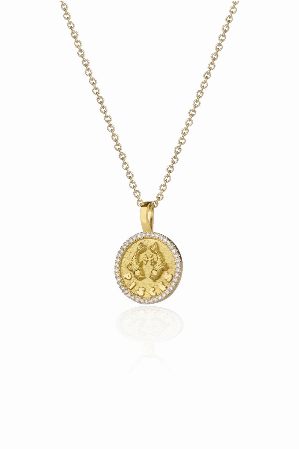 Grab the Deal Now Diamond Zodiac Pendant In 18K Yellow Gold