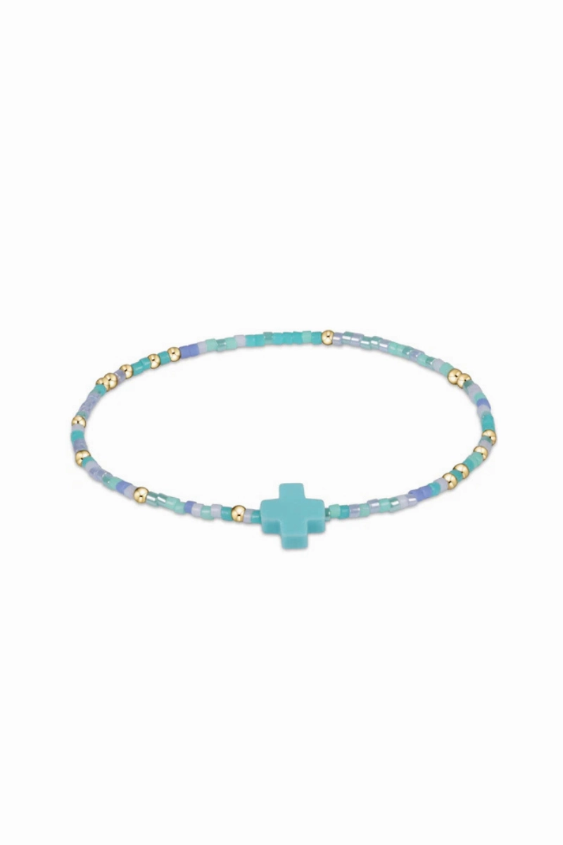 Deal of the Day Limited Stock Hot Deal Egirl Hope Unwritten Signature Cross Bracelet - Sea Said