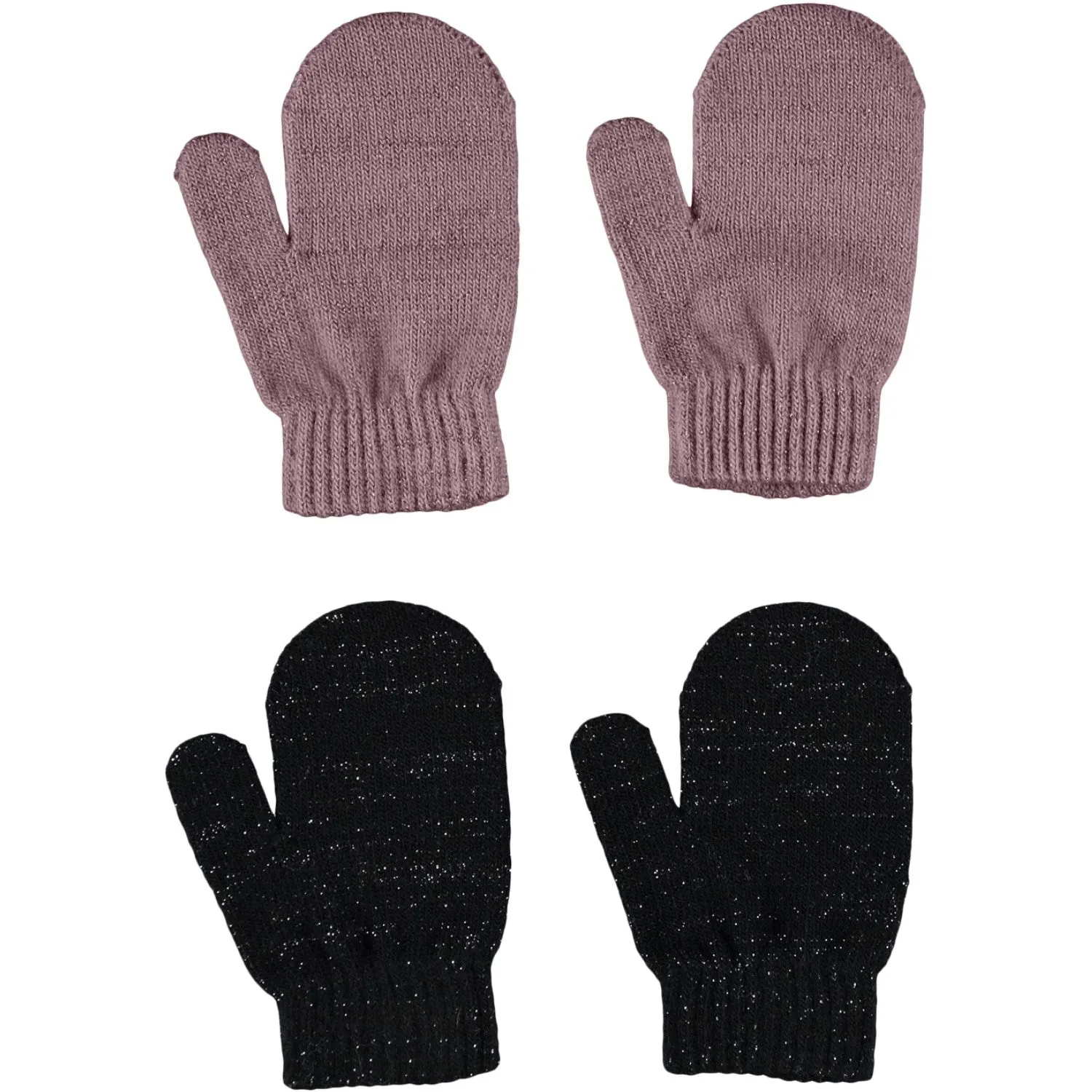 Name It Black Grape Shake Magic Glitter Mittens 2-Pack Today Only Discount Alert Online Exclusive Steal