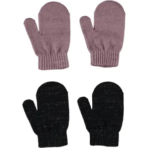 Name It Black Grape Shake Magic Glitter Mittens 2-Pack Today Only Discount Alert Online Exclusive Steal