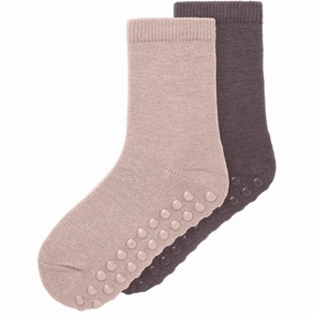 Name It Shadow Gray Nmfwak Wo/Bl 2P Socks W/Non Skid Special Deal Frenzy Limited Time Sale
