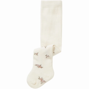 Name It Snow White Small Flowers Nbfwak Wo/Bl Tights Aoj Biggest Savings Now